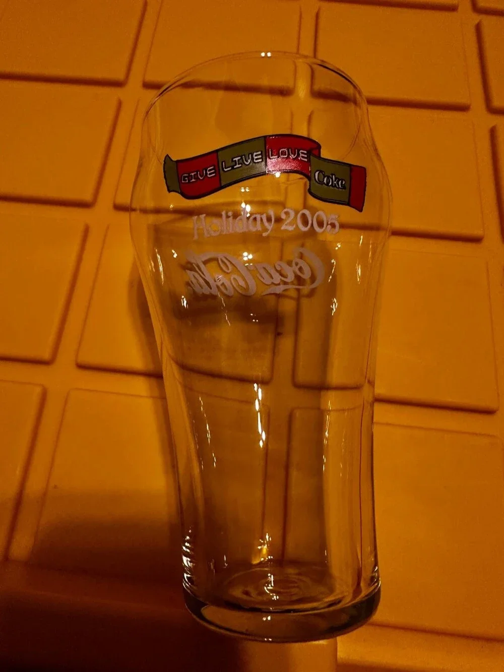 Coca Cola Give Live Love Coke Holiday 2005 Glass